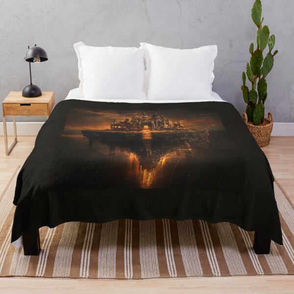 Item preview, Fantasy Floating Castle, 3d Render, Warm Amber designed and sold by Checho30.
