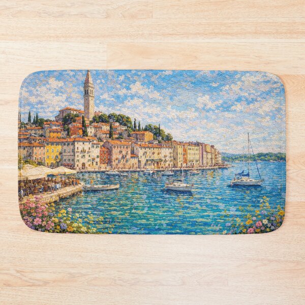 Item preview, Rovinj, Croatia – a painting of a summer day in this beautiful European city. designed and sold by GalleryKauffeld.