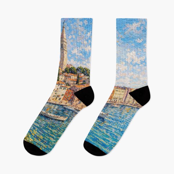 Item preview, Rovinj, Croatia – a painting of a summer day in this beautiful European city. designed and sold by GalleryKauffeld.
