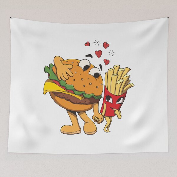 Item preview, Love Between Burger And Fries designed and sold by Maka4.