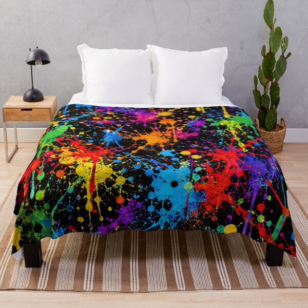 Item preview, Neon Spectrum Splatter Action Abstract Art designed and sold by THE SPLATTERED HAUS BY SAGE BANKS.