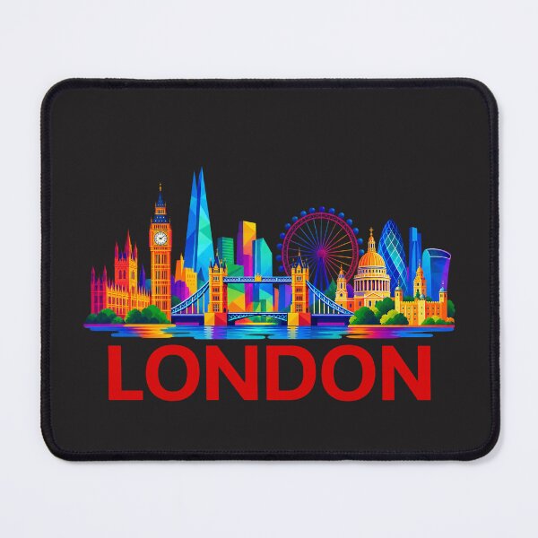 Item preview, London Skyline Colorful Geometric Illustration with Bold Typography designed and sold by MetaModel Editions.