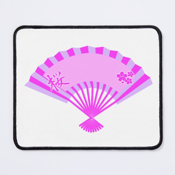 Item preview, Japanese sakura folding fan with kanji designed and sold by Onigirineko .