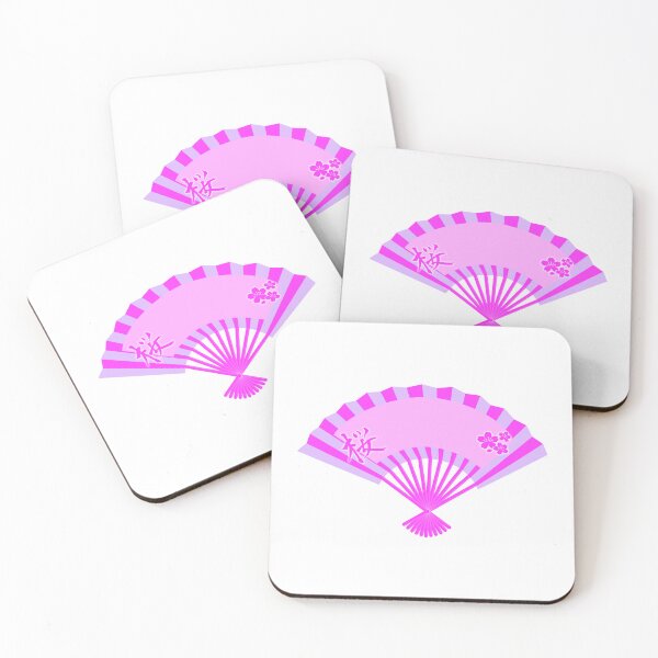 Item preview, Japanese sakura folding fan with kanji designed and sold by Onigirineko .