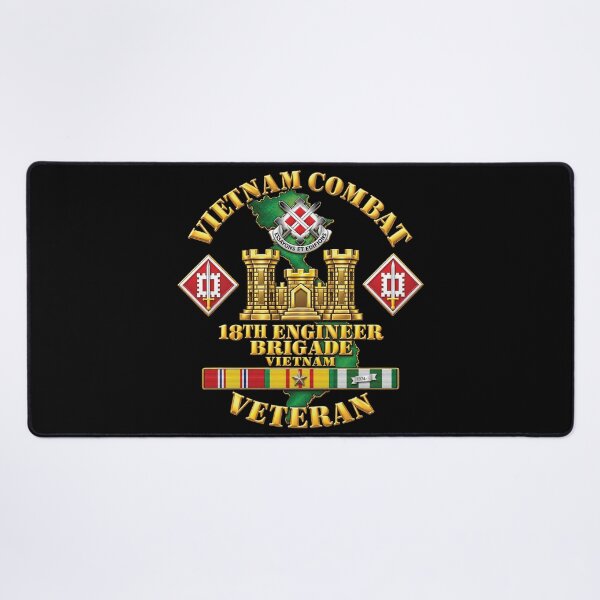 Item preview, Army - Vietnam Combat Engineer - 18th Engineer Bde w SVC - 3D - Enhanced designed and sold by Military Insignia Products.