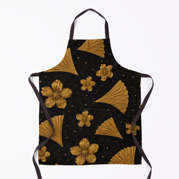 Item preview, Gilded Gold Blossoms and Fans Mixed Media Art designed and sold by THE SPLATTERED HAUS BY SAGE BANKS.