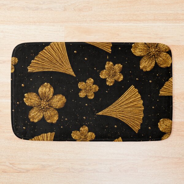 Item preview, Gilded Gold Blossoms and Fans Mixed Media Art designed and sold by THE SPLATTERED HAUS BY SAGE BANKS.
