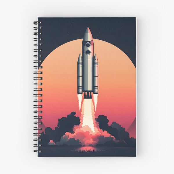 Item preview, Vintage Space Rocket, 3d Render, Warm Sunset designed and sold by Checho30.