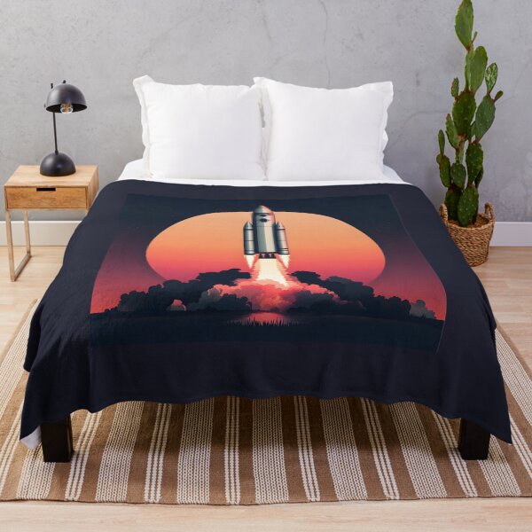 Item preview, Vintage Space Rocket, 3d Render, Warm Sunset designed and sold by Checho30.