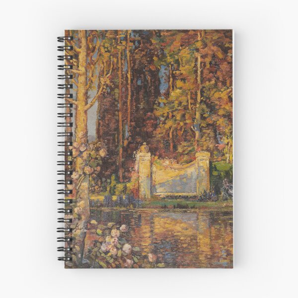 Item preview, Two Female Figures dancing in a Garden Landscape (1917) - Thomas Edwin Mostyn designed and sold by SALON DES ARTS.