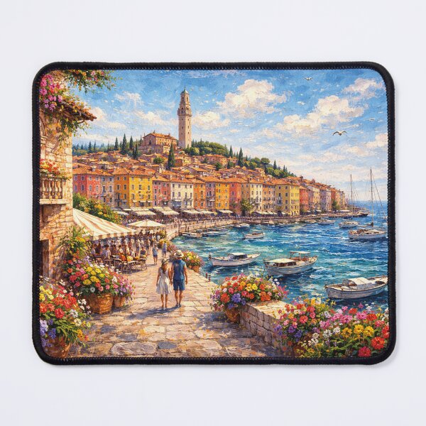 Item preview, Rovinj, Croatia – a painting of a summer day in this beautiful European city. designed and sold by GalleryKauffeld.