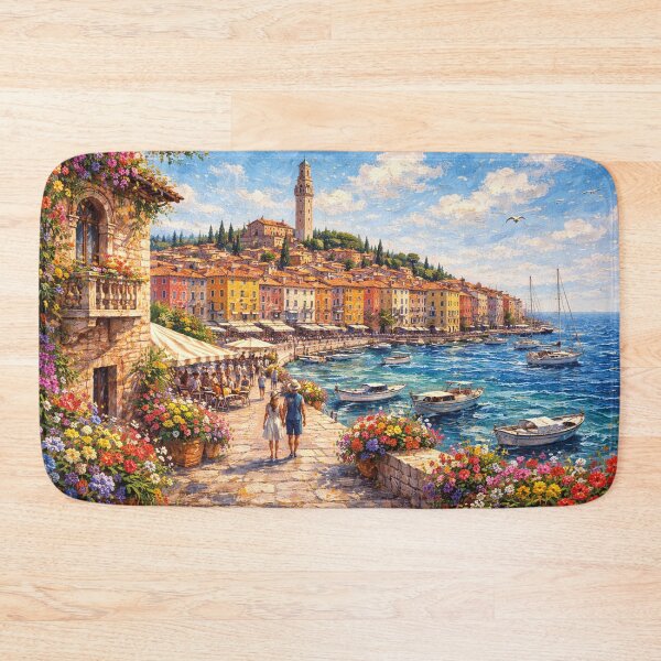 Item preview, Rovinj, Croatia – a painting of a summer day in this beautiful European city. designed and sold by GalleryKauffeld.