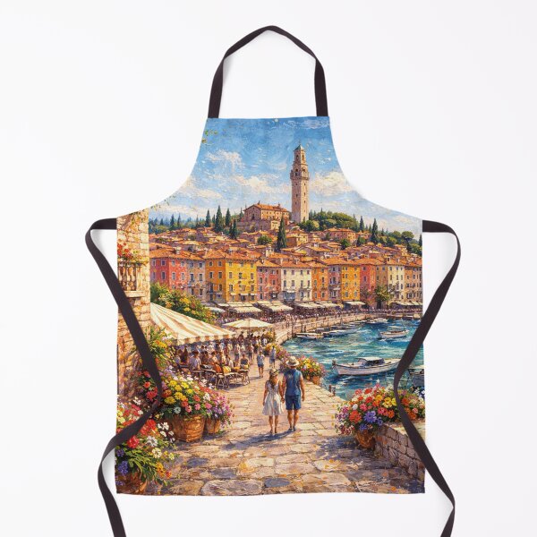 Item preview, Rovinj, Croatia – a painting of a summer day in this beautiful European city. designed and sold by GalleryKauffeld.