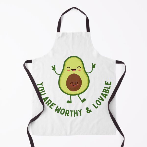 Item preview, You Are Worthy & Lovable – Cute Avocado Self Love Motivational Design designed and sold by SalinahYahya.