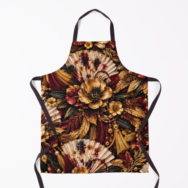 Item preview, Gilded Crimson Blossom and Fan Mixed Media Art designed and sold by THE SPLATTERED HAUS BY SAGE BANKS.