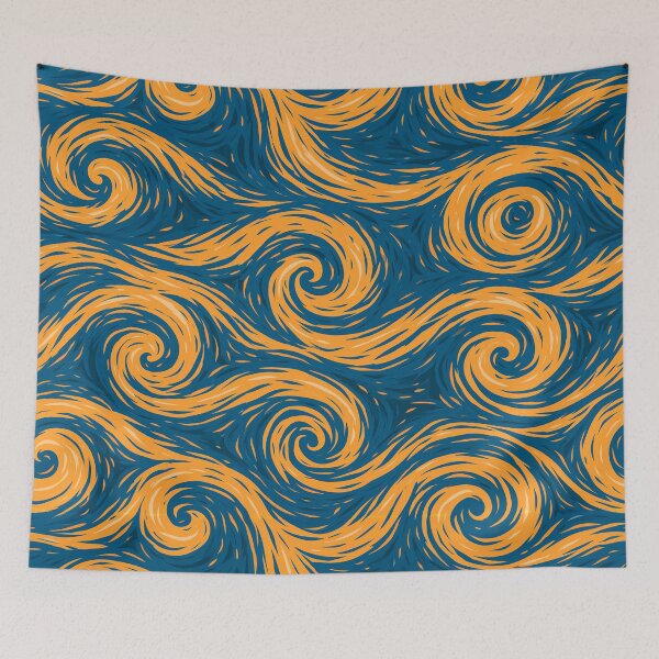 Item preview, Blue and Gold Swirls  designed and sold by Pixel-Lair.