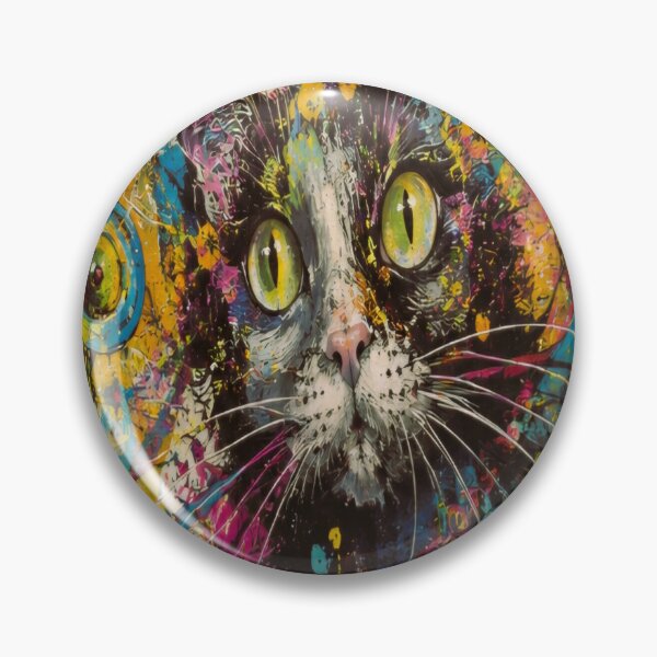 Item preview, Whimsical Cat in a Burst of Color designed and sold by CyndiEpps.