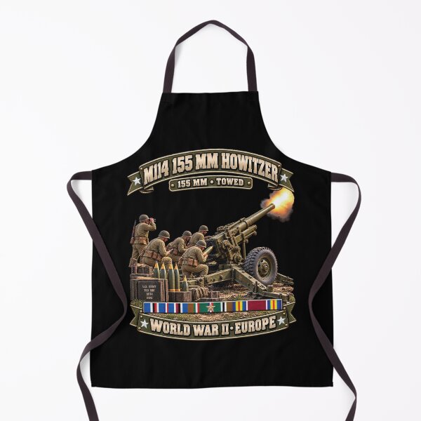 Item preview, M114 155mm, Howitzer, Towed Artillery - World War II SVC - wo Background - 3D - Enhanced designed and sold by Military Insignia Products.