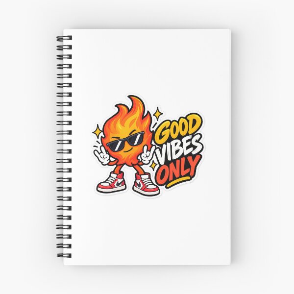 Item preview, Good Vibes Only – Cool Flame Cartoon Sticker designed and sold by Tiredpawsco.