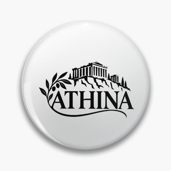 Item preview, Athina Acropolis Silhouette Typography with Olive Branch designed and sold by MetaModel Editions.