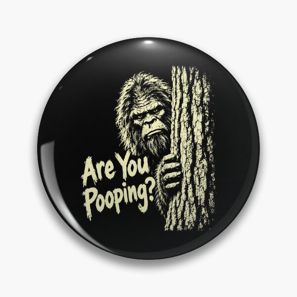 Item preview, Are You Pooping Bigfoot Funny Peeking Behind Tree Hide And Seek Humor designed and sold by gunaone-design.