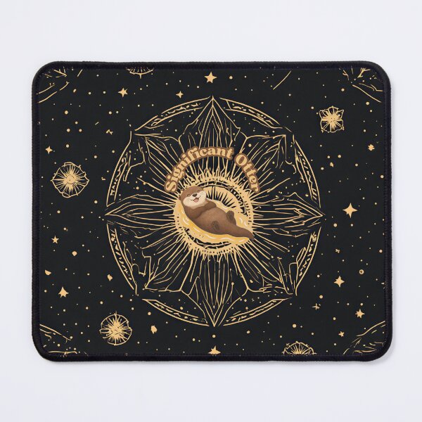Item preview, Cute Otter Celestial Mandala Luxury Gold and Black Art designed and sold by simoshou.