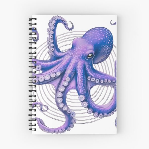 Item preview, violet octopus w concentric circles designed and sold by PhiloDoh.
