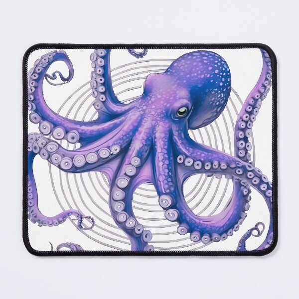 Item preview, violet octopus w concentric circles designed and sold by PhiloDoh.