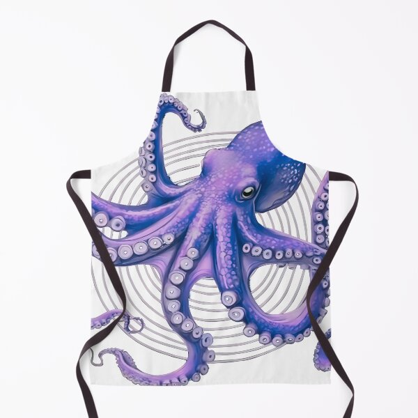 Item preview, violet octopus w concentric circles designed and sold by PhiloDoh.