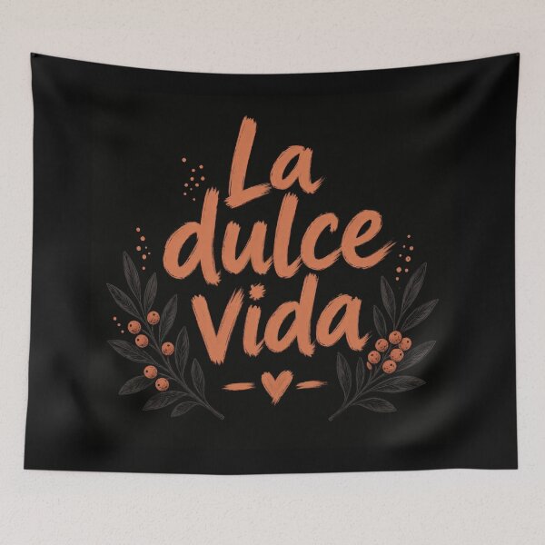 Item preview, La Dulce Vida Modern Brush Lettering Design designed and sold by HappyOops.