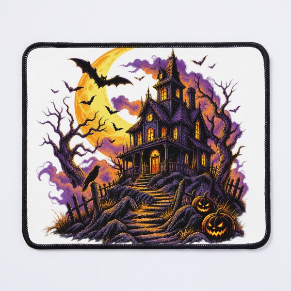Item preview, Haunted House at Dusk – Gothic Halloween Mansion Under a Moonlit Sky designed and sold by UNIGRAPHIX.