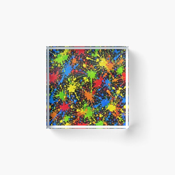 Item preview, Electric Rainbow Splatter Action Abstract Art designed and sold by THE SPLATTERED HAUS BY SAGE BANKS.