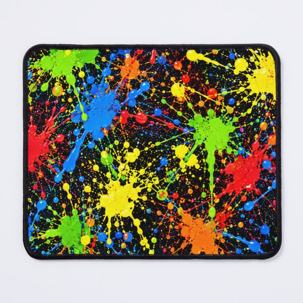 Item preview, Electric Rainbow Splatter Action Abstract Art designed and sold by THE SPLATTERED HAUS BY SAGE BANKS.