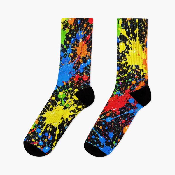 Item preview, Electric Rainbow Splatter Action Abstract Art designed and sold by THE SPLATTERED HAUS BY SAGE BANKS.