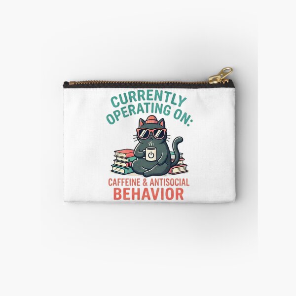 Item preview, Currently Operating On Caffeine And Antisocial Behavior Cat designed and sold by Pyt27.