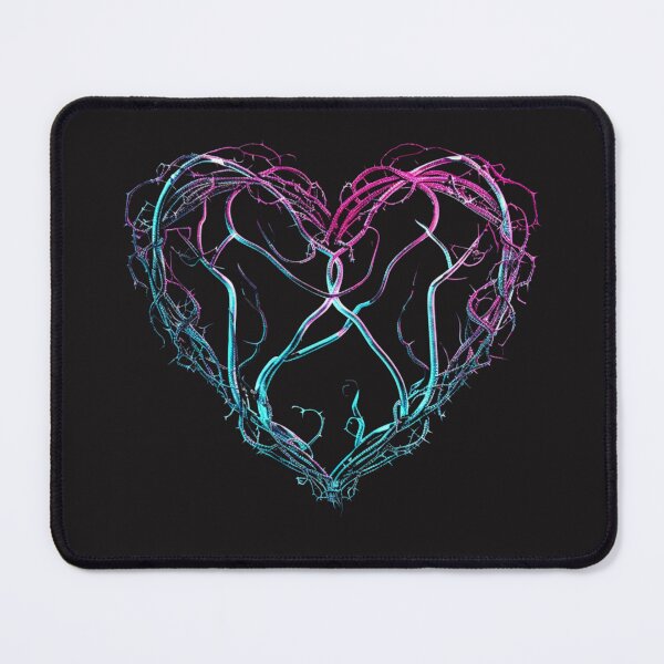 Item preview, neon vine heart glowing love nature designed and sold by RetroWaveArtCo.