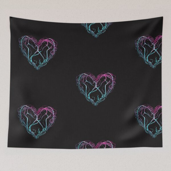 Item preview,  neon vine heart glowing love nature designed and sold by RetroWaveArtCo.