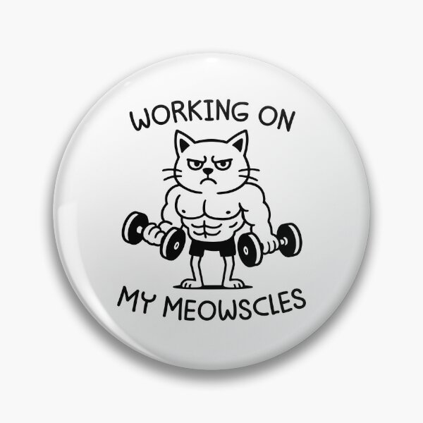 Item preview, Working On My Meowscles - Funny Cat Gym Humor designed and sold by gunaone-design.