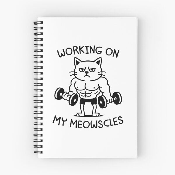 Item preview, Working On My Meowscles - Funny Cat Gym Humor designed and sold by gunaone-design.