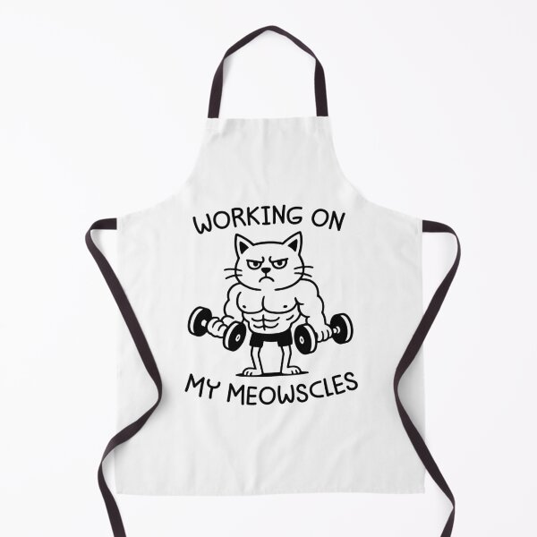 Item preview, Working On My Meowscles - Funny Cat Gym Humor designed and sold by gunaone-design.