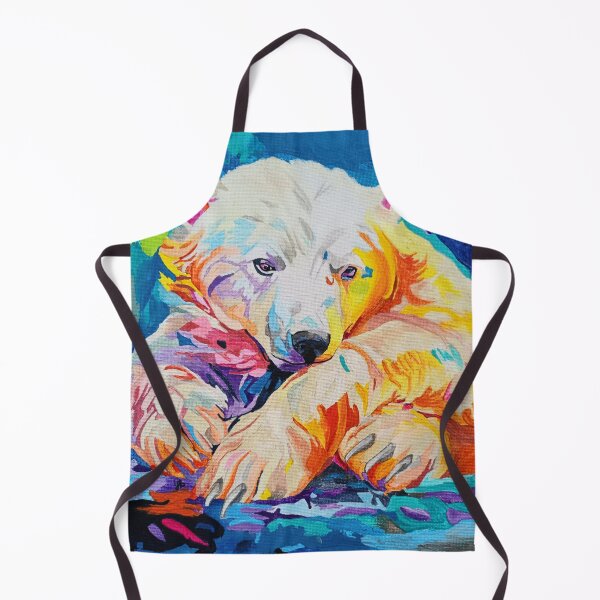 Item preview, Nanuk | Colourful Polar Bear Acrylic Painting designed and sold by RavenFosterArt.