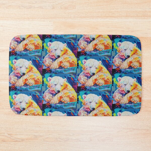 Item preview, Nanuk | Colourful Polar Bear Acrylic Painting designed and sold by RavenFosterArt.
