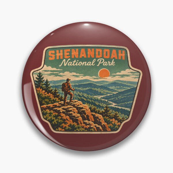 Item preview, Shenandoah National Park Vintage Virginia Blue Ridge Hiking Art designed and sold by LittleArij.
