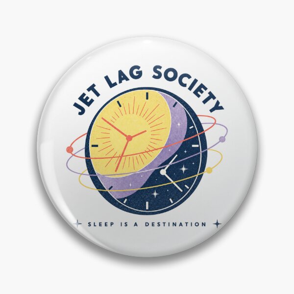Item preview, Jet Lag Society – Retro Sun and Moon Travel Design designed and sold by StudioMomoAtlas.