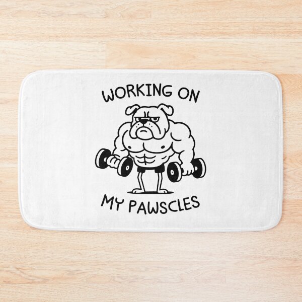 Item preview, Working On My Pawscles - Funny Dog Gym Humor designed and sold by gunaone-design.
