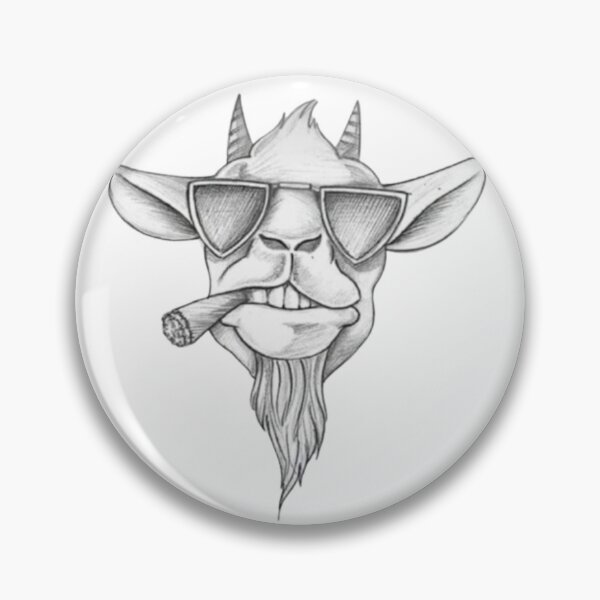Item preview, Cool Goat Wearing Sunglasses Smoking Cigar designed and sold by RisingSunStyle.