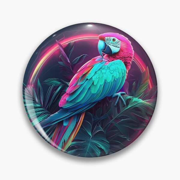 Item preview, Geometric Parrot Colorful, 3d Render, Vibrant Neon designed and sold by Checho30.