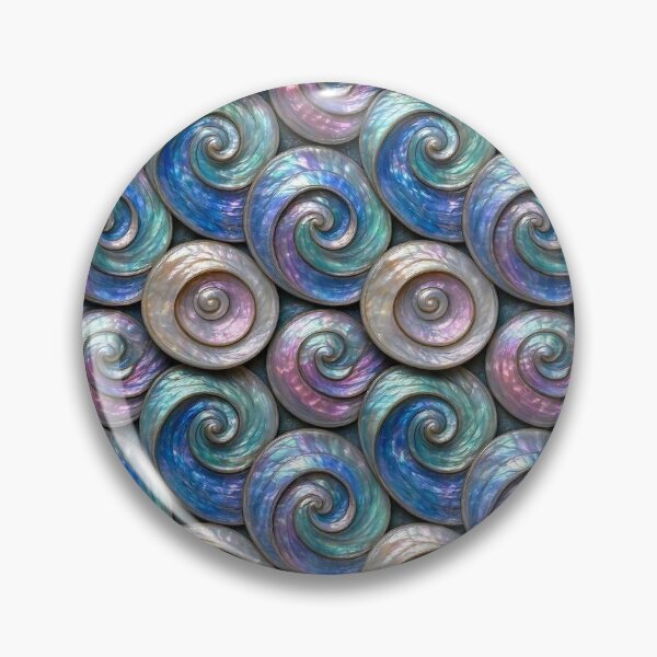 Item preview, Iridescent Abalone Shell Ocean Art Print – Pattern designed and sold by Helt-enkelt.