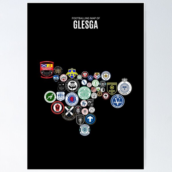 Item preview, Mapa futbolístico de Glasgow designed and sold by Footy-Maps.
