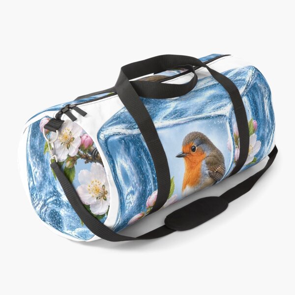 Item preview, Robin in Ice Cube with Cherry Blossoms designed and sold by MichalHau.